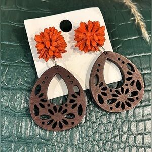Handcrafted Boho Wood Earrings ❤️